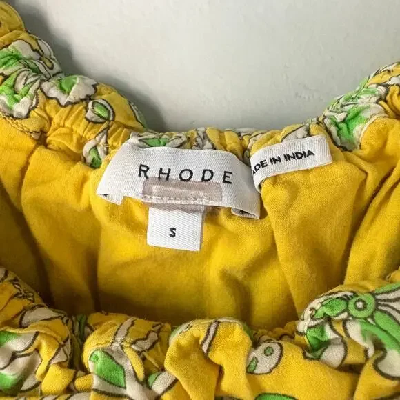 RHODE Dotty Dress in Yellow Floral Ruffles‎ Size Small - Picture 7 of 9